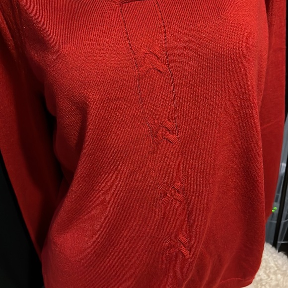 Red cowl neck sweater - Picture 3 of 4